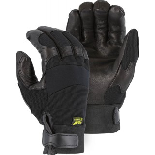 2151H Majestic® Winter Lined Black Hawk Mechanics Glove with Deerskin Palm and Knit Back